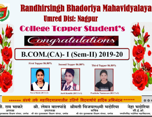 BCOM-CA-I 2019-20 Toppers