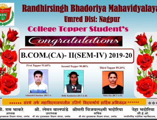 BCOM-CA-II 2019-20 Toppers